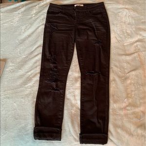 Charlotte Russe Ripped Black Jeans Size 0